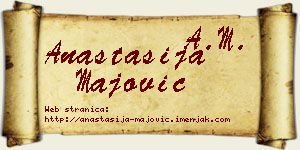 Anastasija Majović vizit kartica